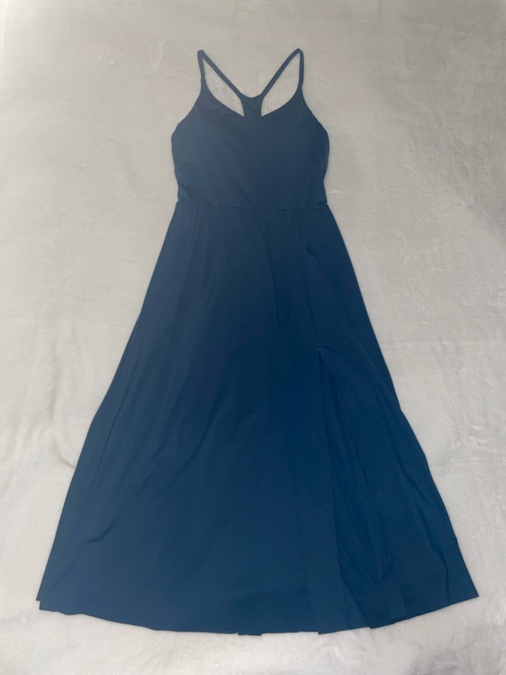 NWOT HALARA Blue Maxi Dress with Spaghetti Straps Athletic Wear Dress Gym Bra